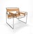 Pair of Wassily B3 armchairs designed by Marcel Breuer in the early 20th century. Chrome-plated metal frame with welded...
