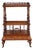 20th Century English Walnut Canterbury Bar Cart For Sale