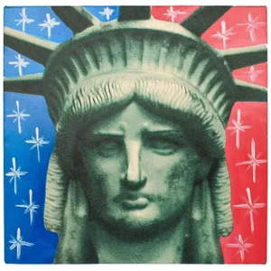Liberty Head, Artist's Proof Screen Print on Canvas by Sak Steve Kaufman