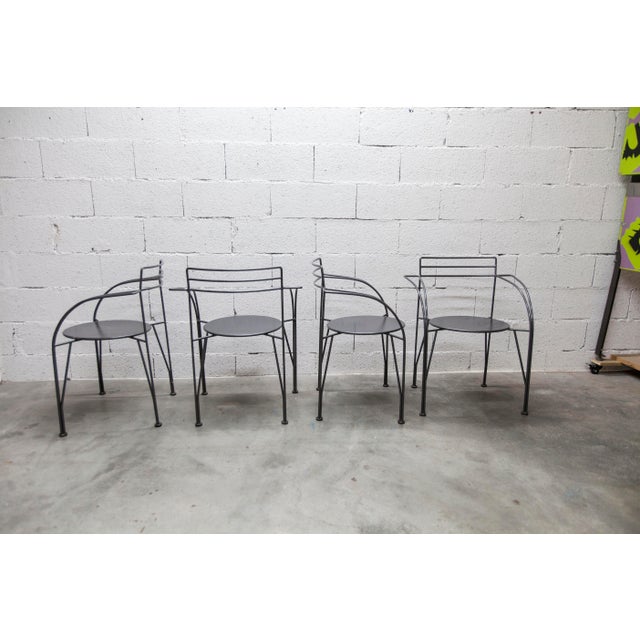 Silver Moon Armchairs by Pascal Mourgue, 1985, Set of 6 For Sale - Image 16 of 18