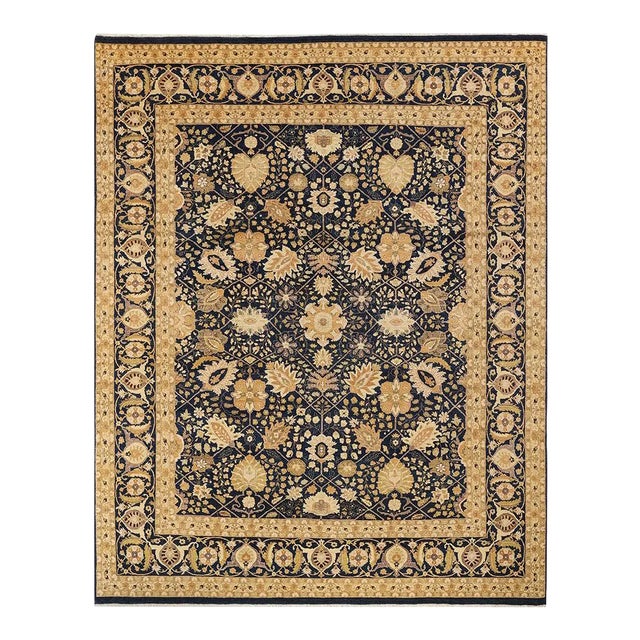 Mogul Collection Hand-Knotted Area Rug - Blue 8' 0" x 10' 0" For Sale