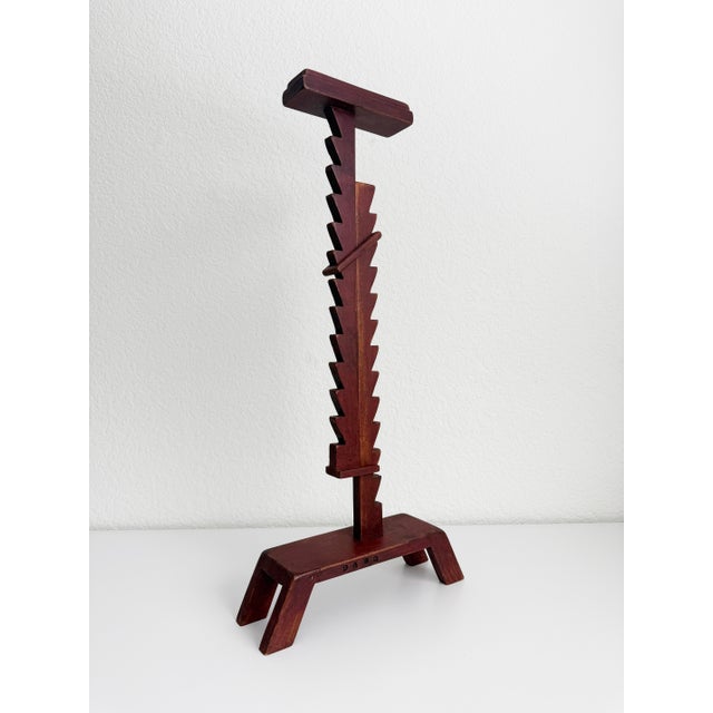 Large Postmodern + Shaker Style Ratcheting Dual Candle Holder For Sale - Image 13 of 13