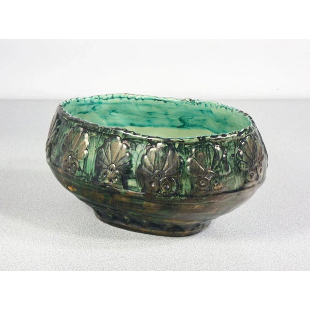 Hand-Painted Ceramic Vase. Italy, 1900s For Sale - Image 3 of 9