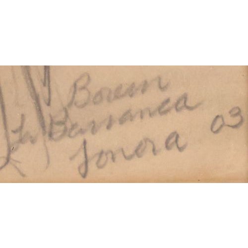 Edward Borein “La Bassanca Sonora” Original Signed Western Graphite Drawing For Sale In New York - Image 6 of 7