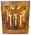 19th Century Russian Icon Synaxis of Hierarch Saints, Christ Pantokrator, 1850s For Sale - Image 4 of 12