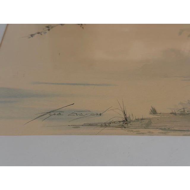 Late 20th Century Hope Everson - Tree and Bird, Watercolor on Paper For Sale - Image 4 of 10