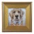 Golden Retriever Dog Puppy Portrait Painting Including the Antiqued Gold Frame For Sale