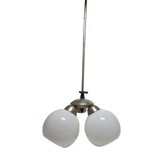 Art Deco Glass Chandelier, Poland, 1970s For Sale