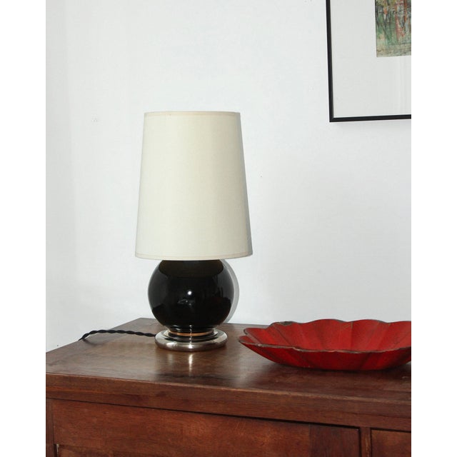 1930s Art Deco Table Lamp in the style of Jacques Adnet, 1930s For Sale - Image 5 of 6