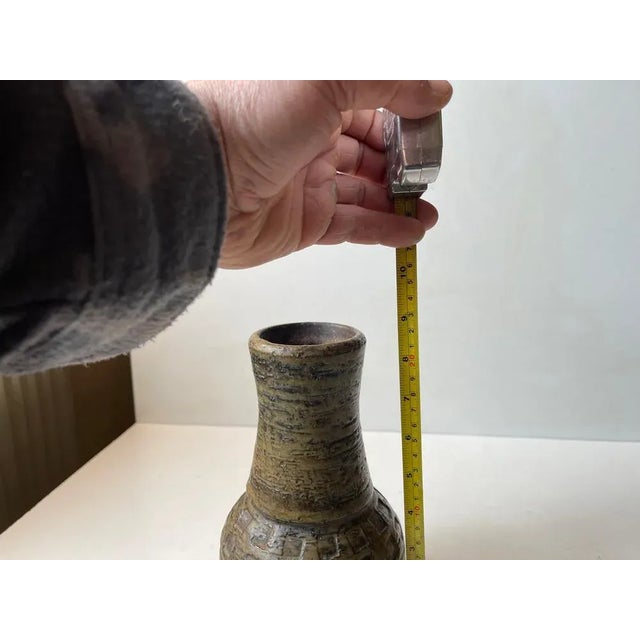 Ceramic Glaze Chamotte Stoneware Camouflage Vase attributed to Aldo Londi for Bitossi, 1960s For Sale - Image 7 of 10