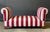 Ruby Red Red and White Striped Antique French Day Bed For Sale - Image 8 of 8