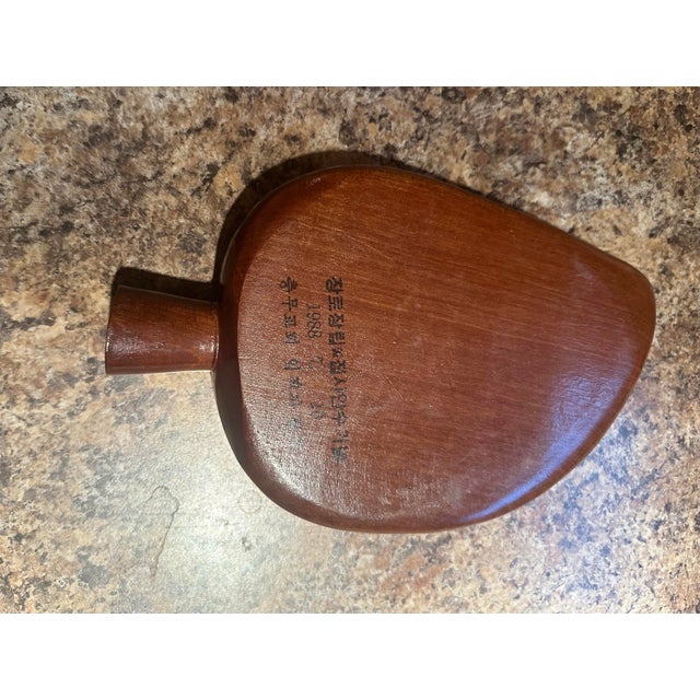 Rustic Vintage Rustic Teak Divided Serving Dish With Handle For Sale - Image 3 of 3