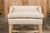 Beige 1920s English Upholstered Stool with Slightly Raised Back For Sale - Image 8 of 12