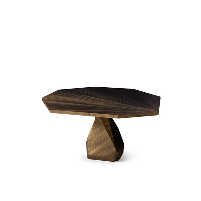 Contemporary Rock 140 Brass Dining Table by Ginger & Jagger For Sale - Image 3 of 6