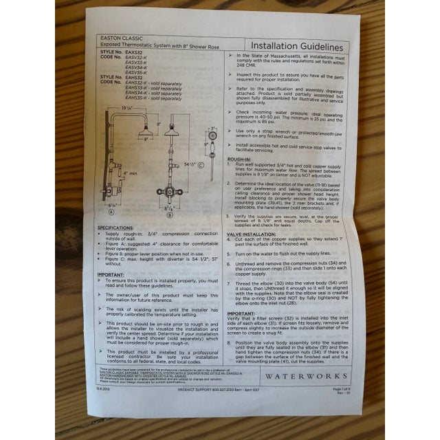 Silver New Waterworks Ludlow Hand Shower on Hook, Polished Nickel, 1.75gpm, New in Box For Sale - Image 8 of 8