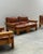 Scandinavian Modular Sofa in Pine and Cognac Leather, 1970s, Set of 4 For Sale - Image 13 of 18