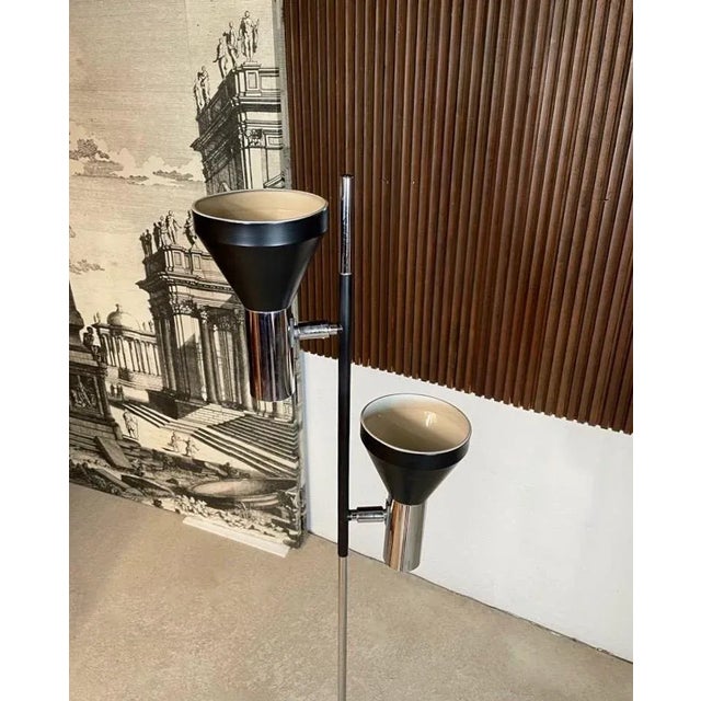 German Minimalist Chromed Floor Lamp with Adjustable Spotlights from Hustadt Leuchten, 1960s For Sale - Image 14 of 18