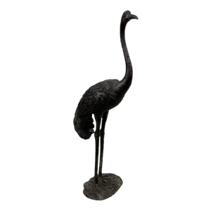 Antique 19th Century Japanese Meiji Bronze Bird Figure of a Crane or Ibis