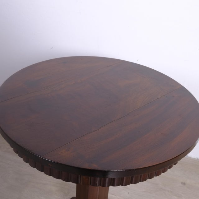 Wood Art Deco Wooden Column Table, 1930s For Sale - Image 7 of 18
