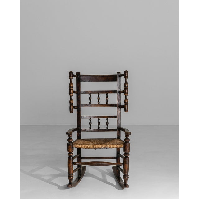 19th Century English Lancashire Ash and Elm Spindle Wingback Chair For Sale - Image 16 of 18