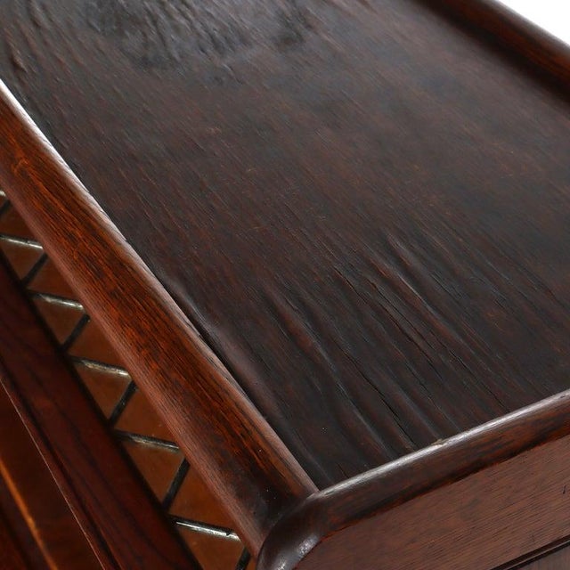 Lundstrom Oak 2-Stack Barrister Bookcase With Leaded Glass C1910 For Sale - Image 9 of 16