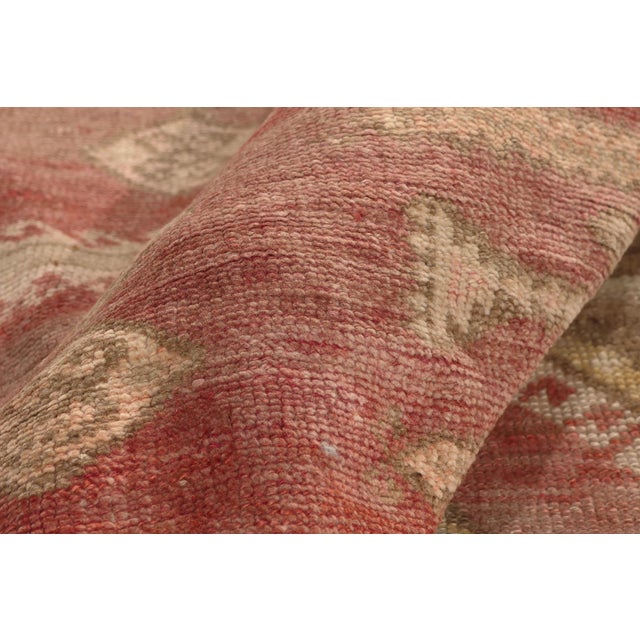 Vintage Turkish Oushak Saph Prayer Rug, 05'07 X 09'03 For Sale In Dallas - Image 6 of 10