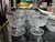 Glass 1970s Mid Century Modern Collection of Crystal Detailed Glasses- Set of 8 For Sale - Image 7 of 7