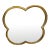 Four Leaf Clover Shaped Gilt Iron Mirror For Sale