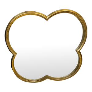 Four Leaf Clover Shaped Gilt Iron Mirror