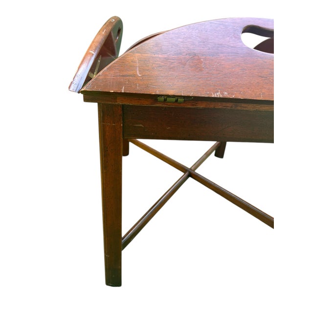 Wood Mid-20th Century Attributed to Henkel Harris Butler Coffee or Occasional Table in Solid Cherry For Sale - Image 7 of 9