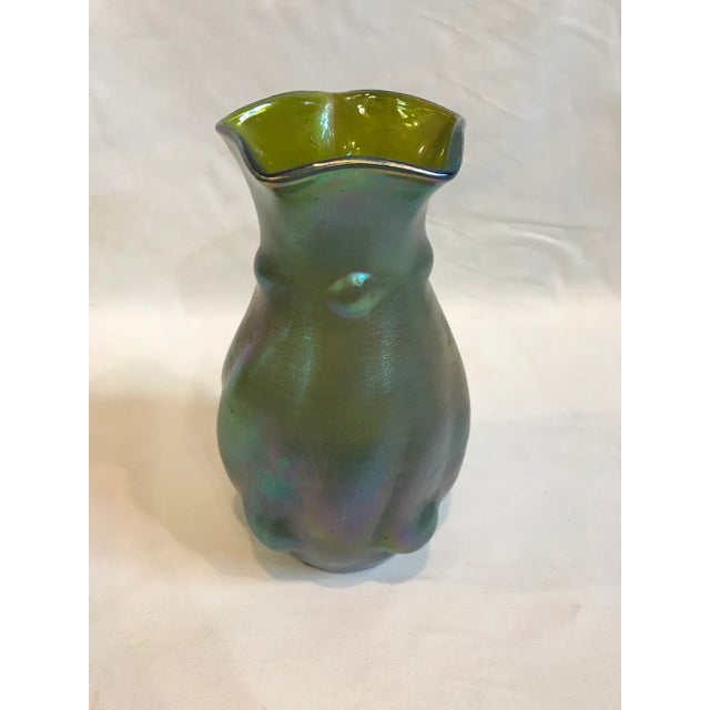 Glass Art Glass Vase Attributed to Lutz For Sale - Image 7 of 7