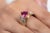 Ruby bridal band ring set in 18K gold with diamonds that enhances your vitality and sensuality and goes well with your...