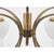 1950s 1950s Stilnovo Elegant Five-Arm Brass Chandelier With Frosted Glass Drops For Sale - Image 5 of 7