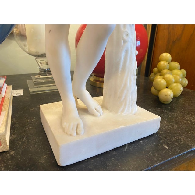 Antique Neo-Classical Greek Male Marble Sculpture For Sale - Image 4 of 8