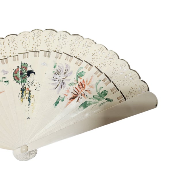 Art Nouveau Celluloid Fan, 1900s For Sale - Image 4 of 13
