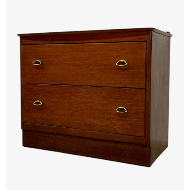 1970s Vintage Mid Century Modern Two-Drawer Chest - Uk Import For Sale - Image 9 of 9