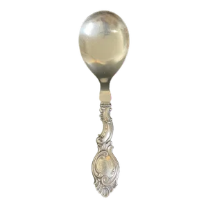 1949 Johannes Siggaard Danish Silver Rococo Serving Spoon