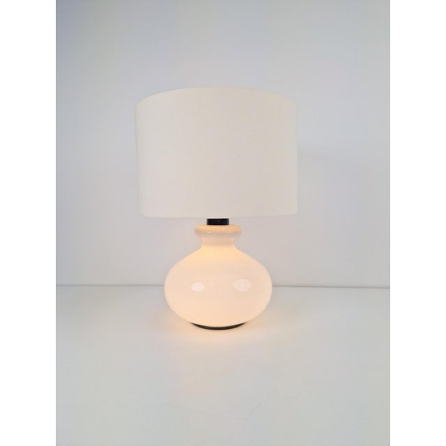 Black Vintage Glass Table Lamp from Dijkstra, 1960s For Sale - Image 8 of 11