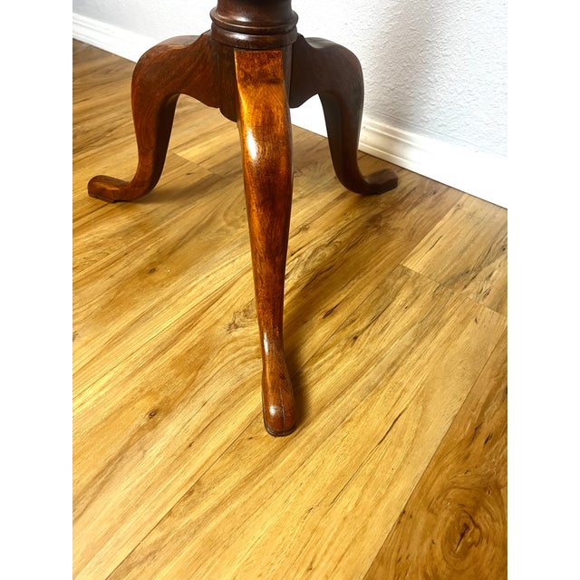 Antique Mahogany Snake-Foot Tripod Candle Table, 19th Century, Regency Tradition For Sale - Image 14 of 16