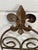 Metal 19th Century Hand Forged Wrought Iron Small Glass Insert Panel From New Orleans For Sale - Image 7 of 7