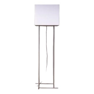 Floor Lamp with White Fabric Shade For Sale