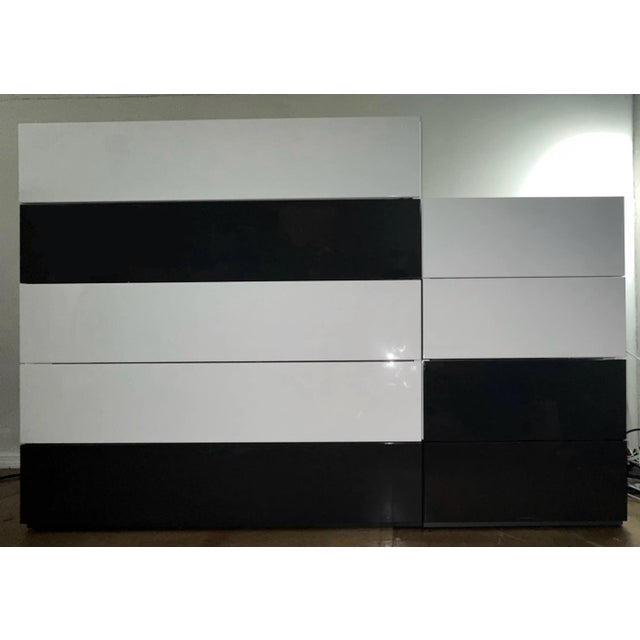2020s Minimal Italian Modern Brix Modular White & Gray Dresser Set by Bensen, Italy For Sale - Image 5 of 11