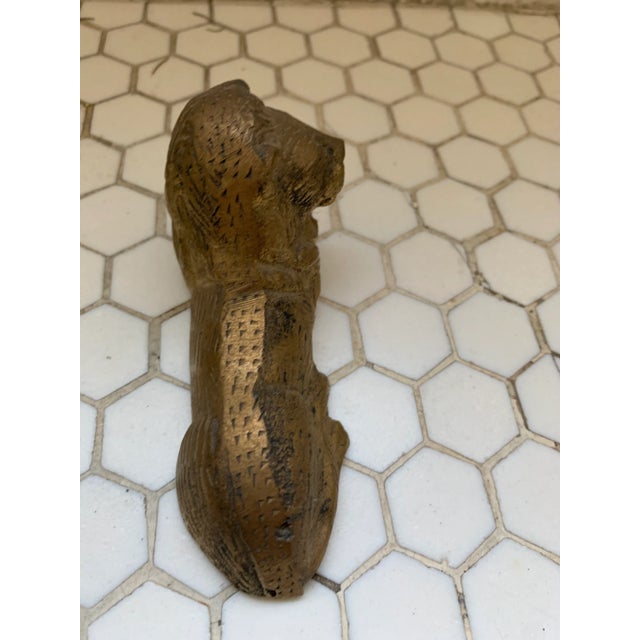 1990s Mid Century Brass Lion Statue Decor For Sale - Image 5 of 9