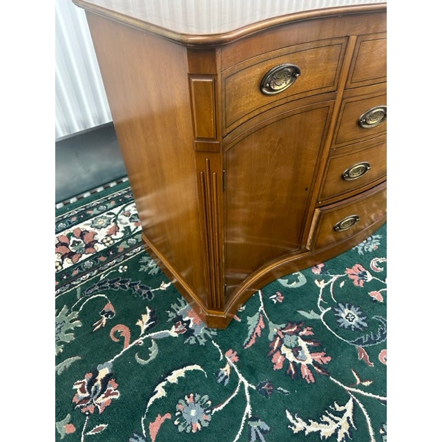1960s Henredon Mahogany Sideboard Buffet, Server on Caster Wheels