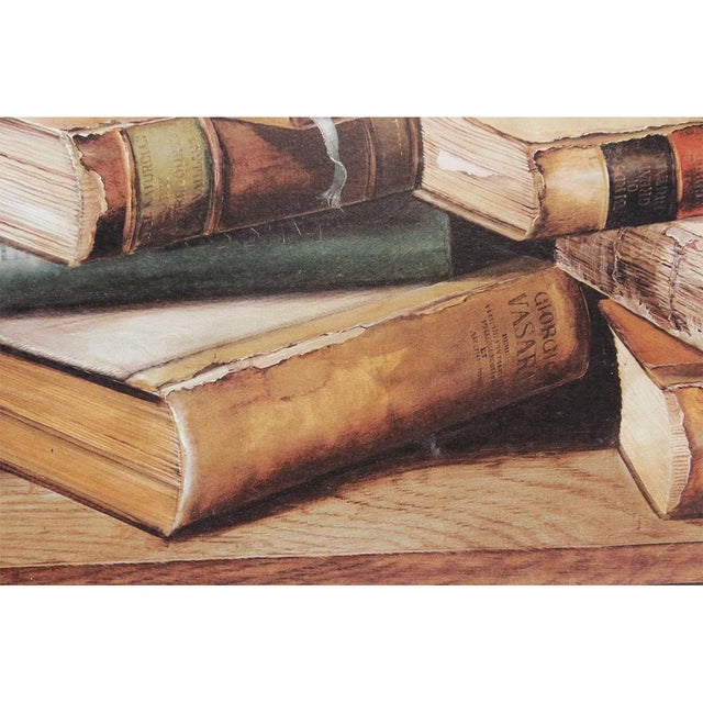 "Vintage Books" Print on Canvas For Sale - Image 4 of 4