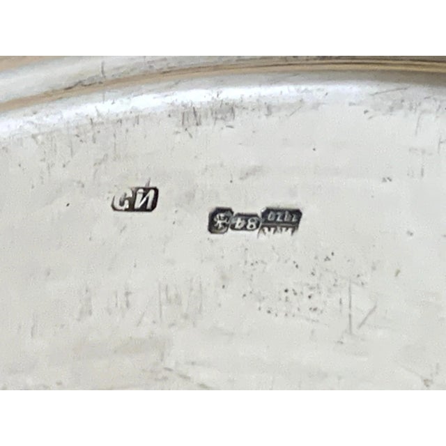 Silver 19th Century Russian Silver Engraved Salver, 1879 For Sale - Image 8 of 8