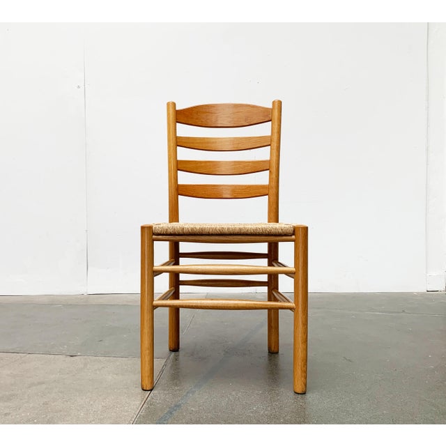 Set of Scandinavian Papercord Bench and Chair in Oak from TS For Sale - Image 10 of 18