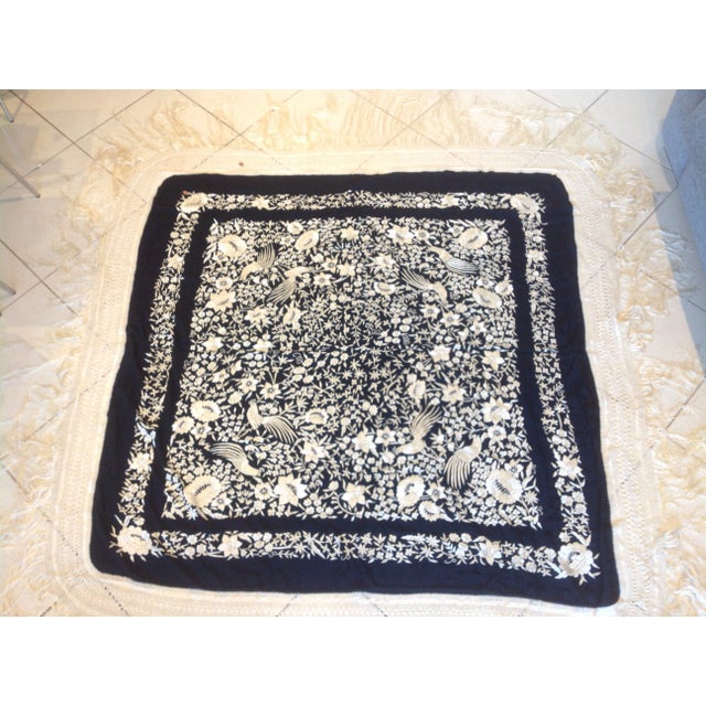 Textile Handmade Embroidered Tablecloth, 1970s For Sale - Image 7 of 18