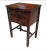 Two-Drawer Serpentine Mahogany Chippendale Side Table With Stenciled Leather Top For Sale - Image 4 of 12