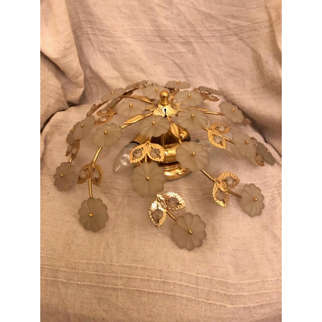 Large Mid-Century Ceiling Lamp in Murano Glass with Floral Pattern by Ernst Palme, Germany, 1970s For Sale - Image 11 of 12